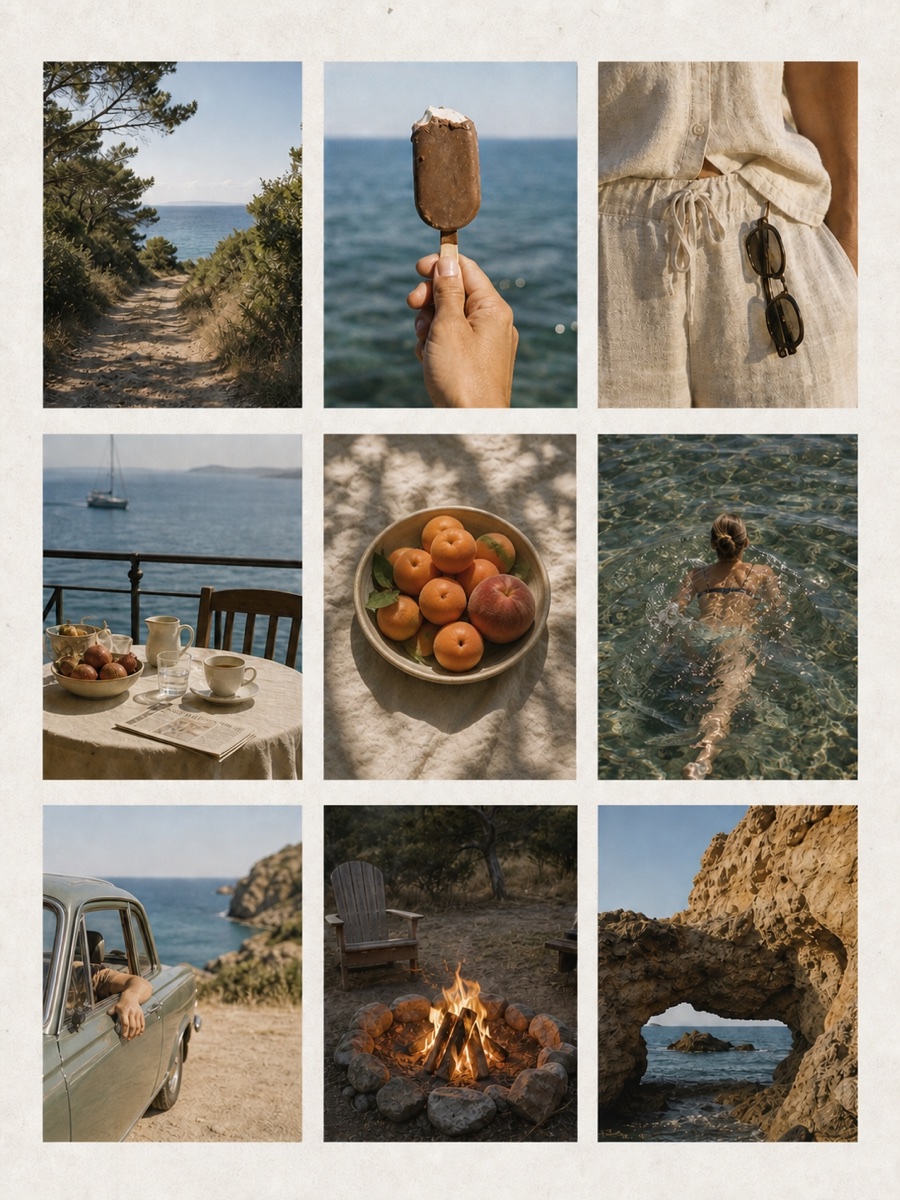 A nine-photo coastal challenge collage