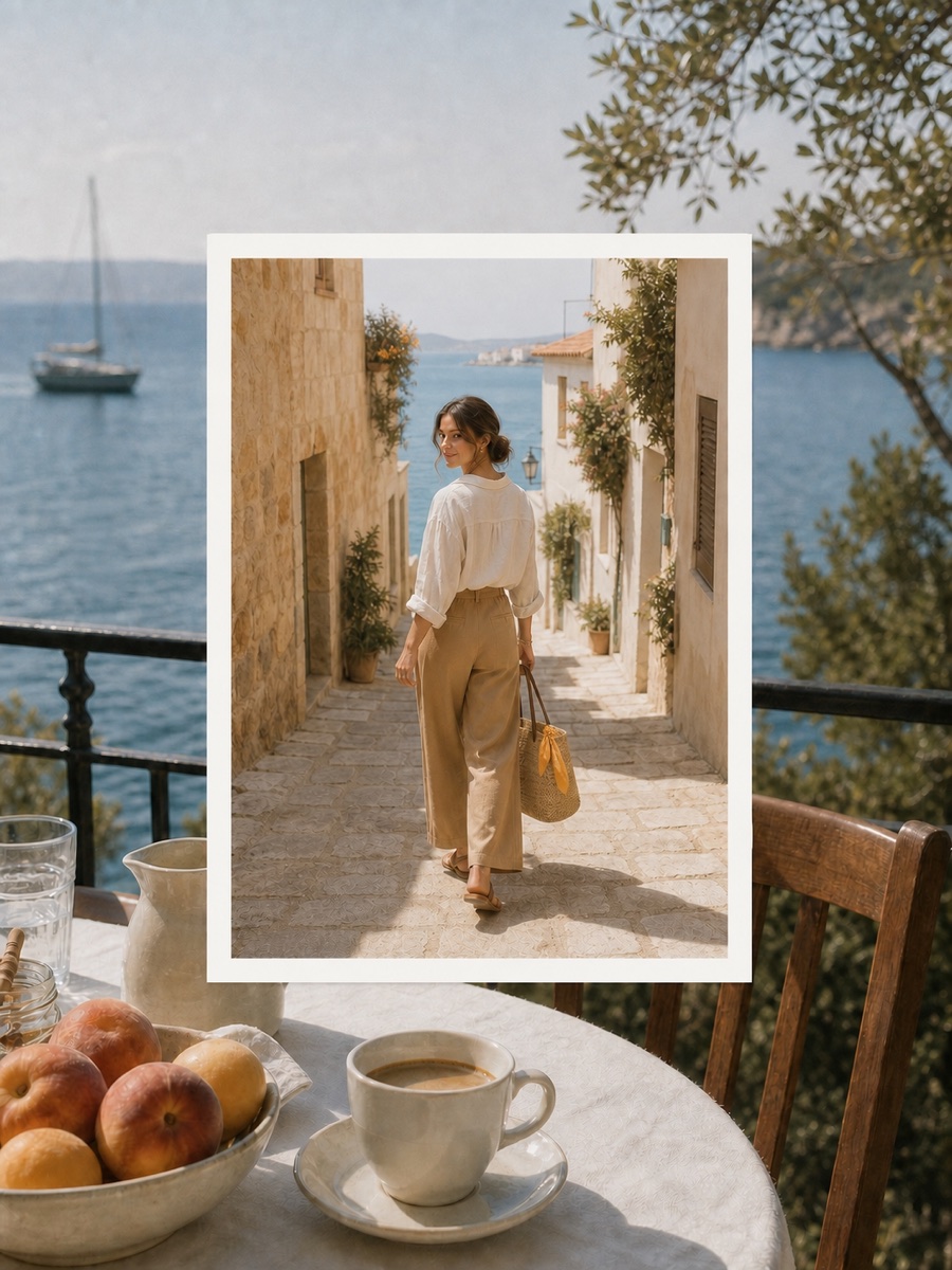A layered travel photograph used as a Pimmo template